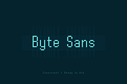Byte Sans Pixel Font Family, a Font by alpercakici (Thumbnail 5 of 13)