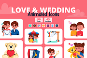 Animated Love and Wedding Icons, a Duotone Icon by Prosymbols (Thumbnail 1 of 14)