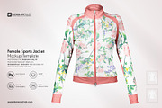Female Fitness Jacket Mockup, a Hoody Mockup by Designertale (Thumbnail 1 of 7)