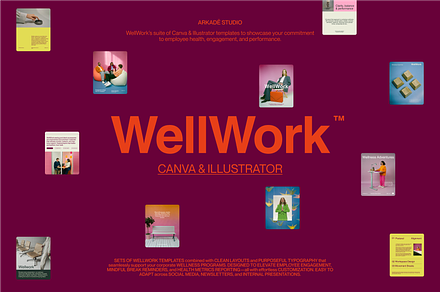 WellWork Canva & AI. Templates, a Social Media Template by By Arkadë
