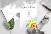 SALE. Sunflower Wedding Suite, an Invitation Template by Nebbia (Thumbnail 5 of 6)