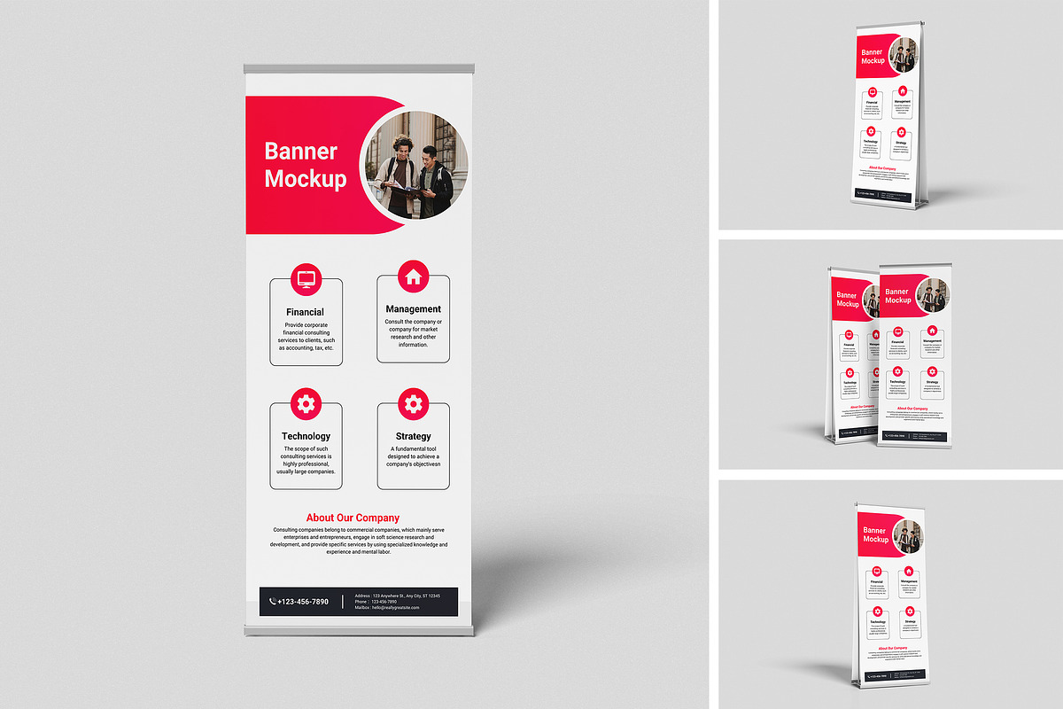 High Quality Banner Mockup, an Advertising Mockup by swsi-studio (Photo 1 of 5)