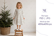 Christmas Dress Mockup Clothing PSD, a Shirt Mockup by Mie Mockup Studio (Thumbnail 2 of 6)