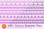 MFC Stencil Borders Two, a Symbol Font by Monogram Fonts Co. (Thumbnail 1 of 6)