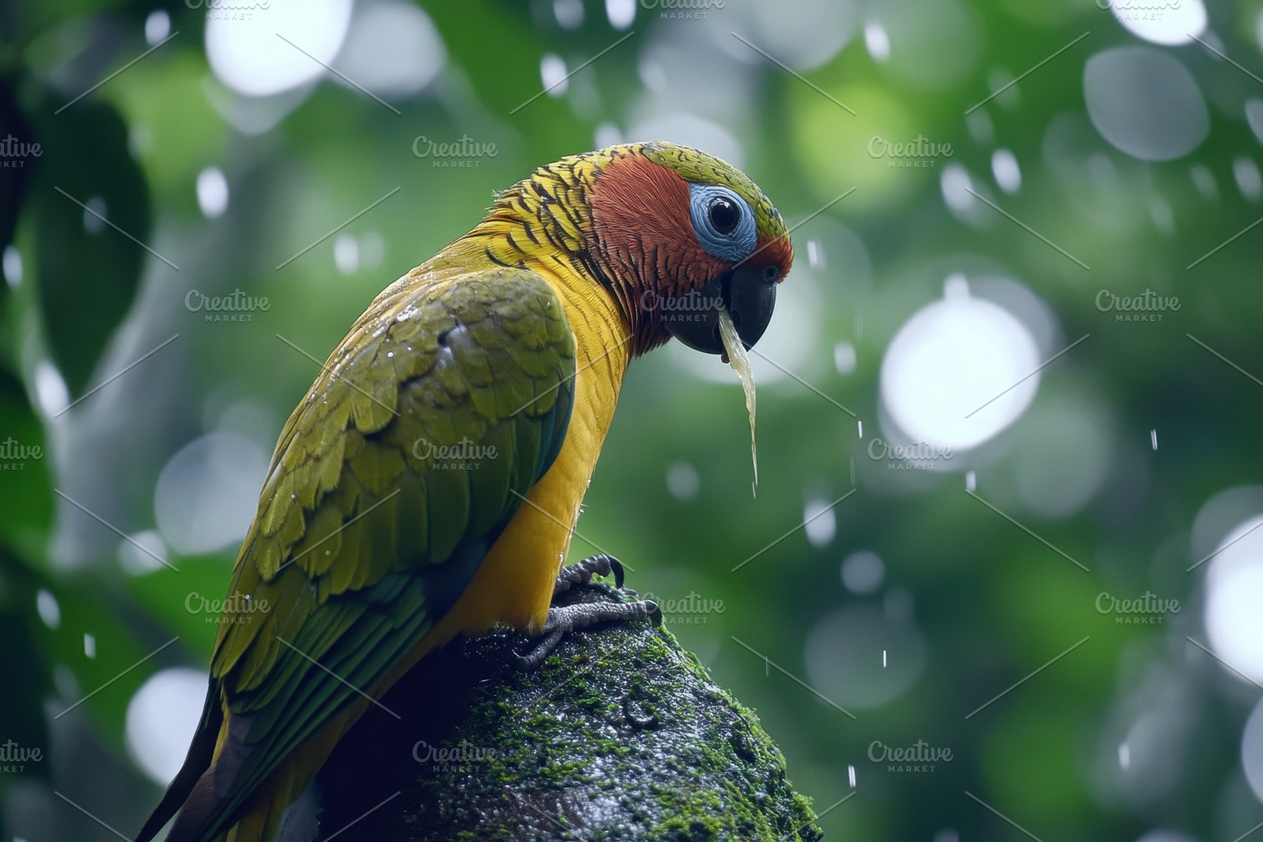 Beautiful brown throated parakeet pe, a Photo by Iftikhar Alam