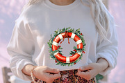 Watercolor Nautical Christmas Clipar, an Illustration by designcity5 (Thumbnail 4 of 5)