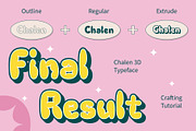 Chalen 3D, a Sans Serif Font by Craft Supply Co. (Thumbnail 2 of 8)