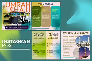 Umrah & Hajj Tour Instagram Post, a Social Media Template by BeadyLab