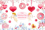 Pink Valentine's Day set, an Illustration by Pretty light (Thumbnail 1 of 4)