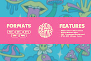 Groovy 70s Psychedelic Clipart, an Object Graphic by Bromz Studio (Thumbnail 5 of 5)