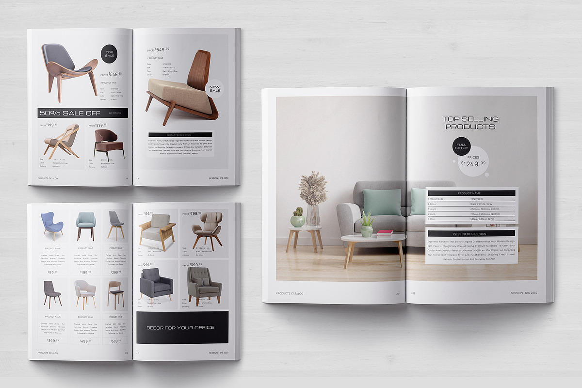 Product Catalog Brochure Template, a Brochure Template by Designsoul14 (Photo 9 of 16)