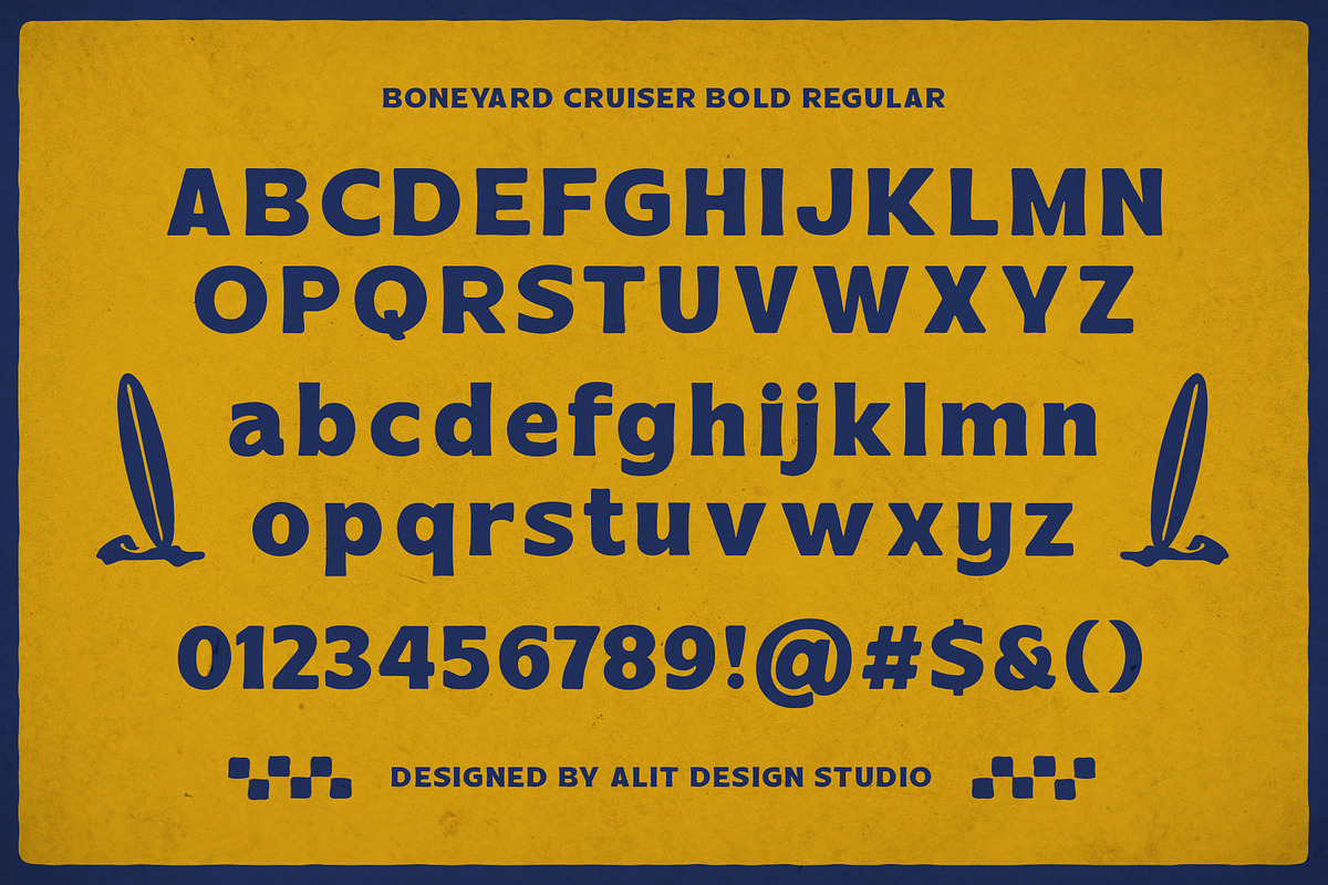 Boneyard Cruiser Typeface, a Sans Serif Font by alit design (Photo 10 of 20)