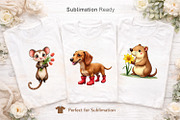 UglyCute Spring Watercolor Clipart, an Animal Illustration by Artnoy (Thumbnail 7 of 8)