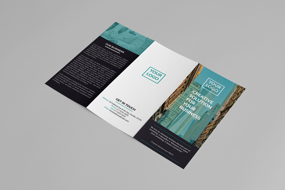 Bisnis Trifold Brochure, a Brochure Template by assaiv (Photo 3 of 7)