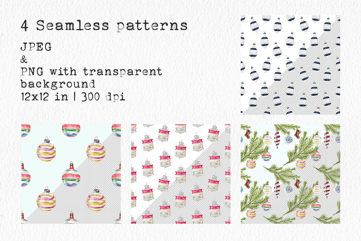 Christmas watercolor clipart set, an Illustration by lilisprints (Photo 4 of 6)