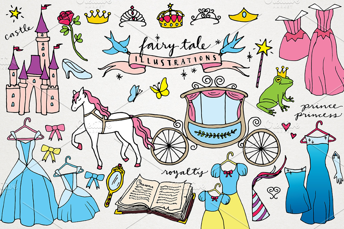 Fairy Tale & Princess Clipart, an Illustration by Lemonade Pixel (Photo 1 of 4)