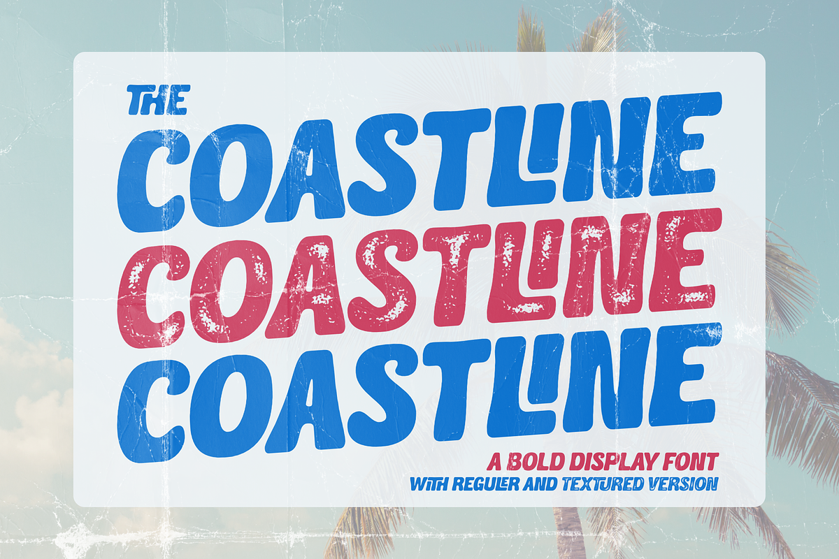 Coastline - A Bold Display Font, a Handwritten Font by Ainun Jinan (Photo 1 of 12)