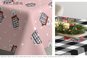 Xmas Tablecloth With Smart Objects