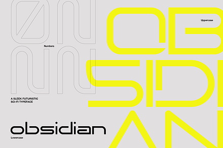 Obsidian - Futuristic Display, a Font by HipFonts