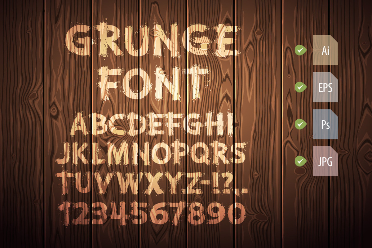 Grunge Letters and Numbers preview 3
