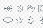 24 Minimal Geometric Logo Frames, an Emoji Icon by adenpinkstore (Thumbnail 10 of 12)