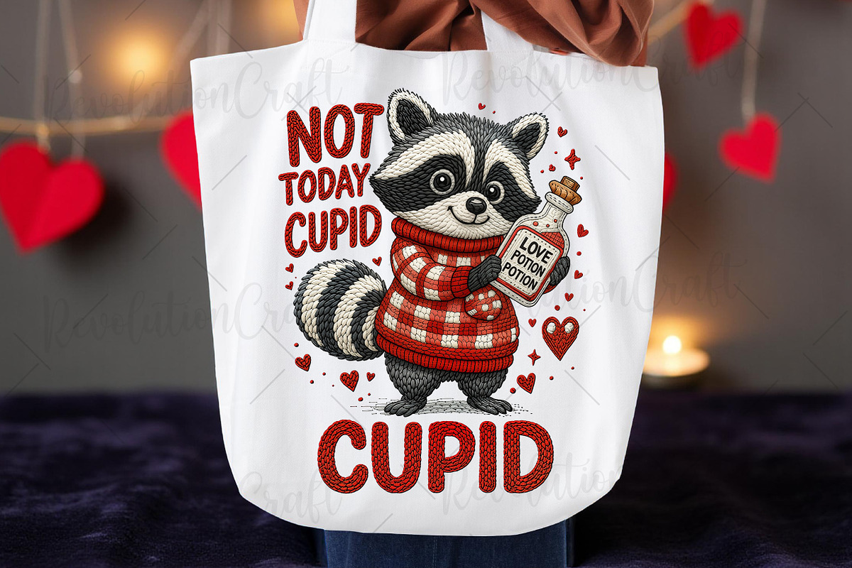 Faux Crochet Funny Raccoon Valentine, an Illustration by OK Design (Photo 4 of 6)