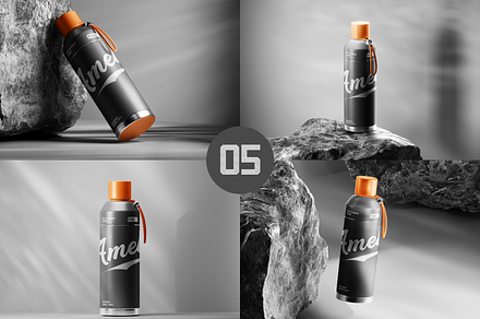 Sport Bottle Mockup Set / 5 Scenes