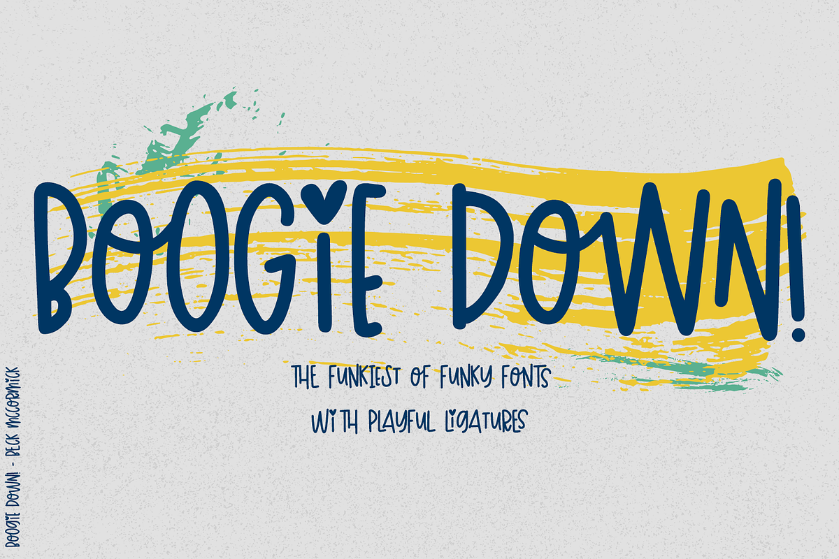 Boogie Down Sans, a Sans Serif Font by Beck McCormick (Photo 1 of 10)