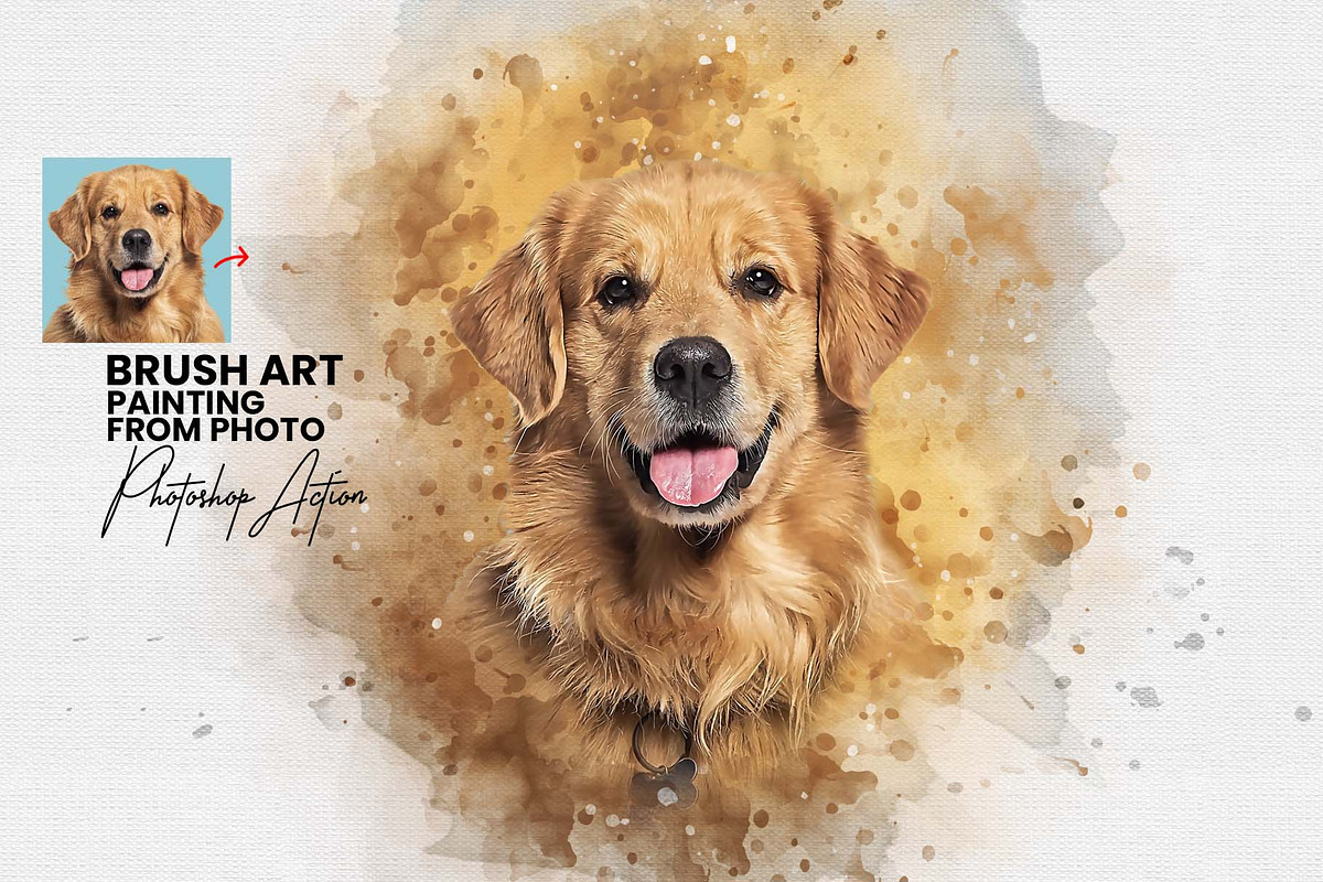 Brush Art Photoshop Action, an Action Add-On by MRI STUDIO (Photo 1 of 16)