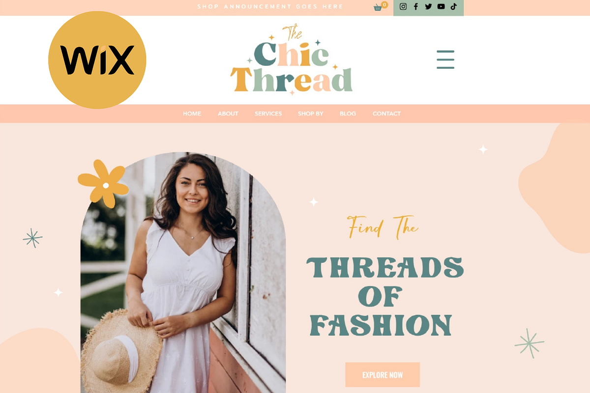 Boho Wix Website Store Template, a Wix Template by AdvertFox (Photo 1 of 9)