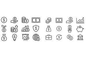 Collection of money-related symbols, a Business Photo by ZinetroN