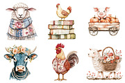 Quirky Farm Animals Clipart PNG, a Seasonal Illustration by designcity5 (Thumbnail 2 of 5)