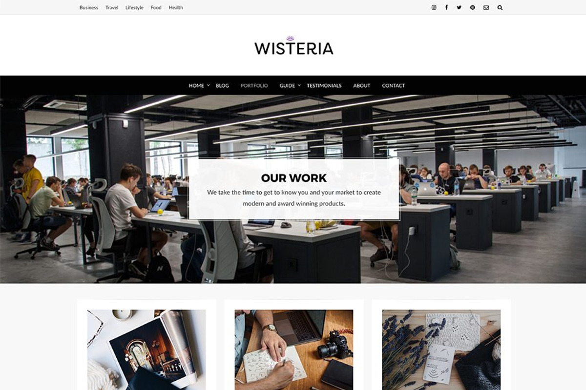 Wisteria - A Creative Blog Theme, a WordPress Template by DesignOrbital (Photo 4 of 5)