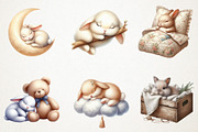Bunny Neutral Sleeping Animals PNG, a Seasonal Illustration by RobertsArt (Thumbnail 5 of 7)