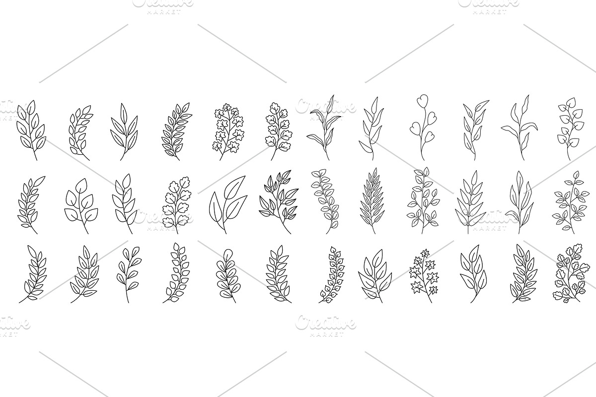 A collection of simple line drawings, an Object Illustration by Woters little shop
