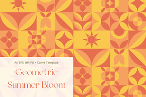 Geometric Summer Bloom Pattern