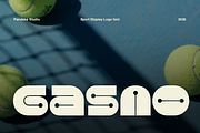 Gasno - Sport Display Logo Font, a Sans Serif Font by Pandeka Studio (Thumbnail 1 of 9)