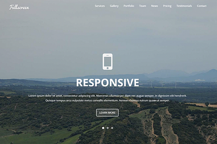 Fullscreen - Single Landing Page