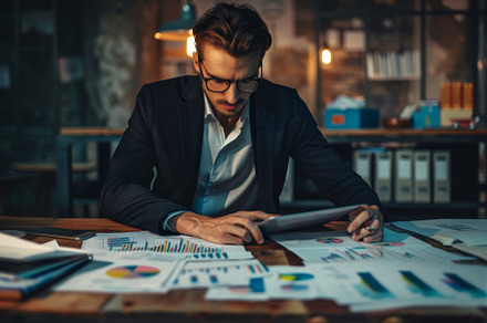A man in business attire sitting at, a Photo by Iftikhar Alam