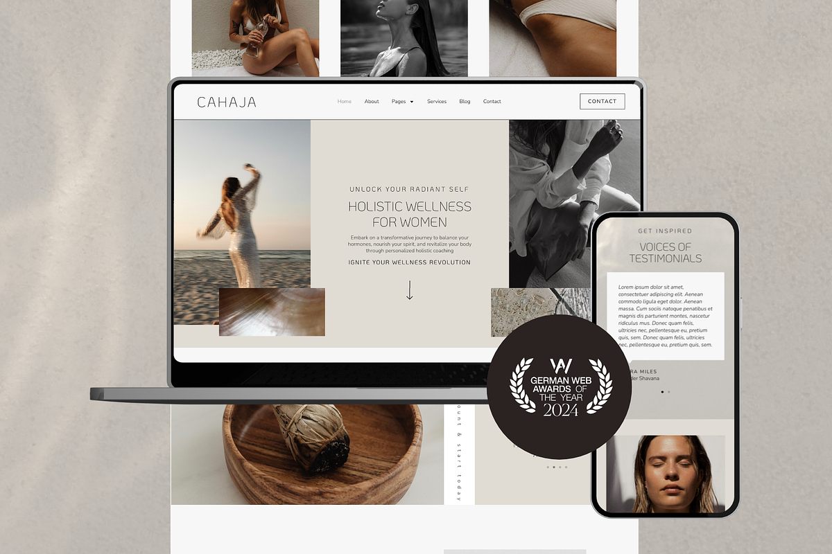 Elementor WordPress Template 'Cahaja, a WordPress Template by highbrandclub (Photo 1 of 9)