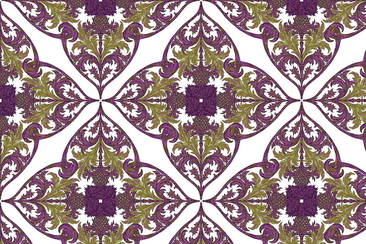 Thistle Ornamental Victorian, a Pattern Graphic by NayaChu (Photo 1 of 3)