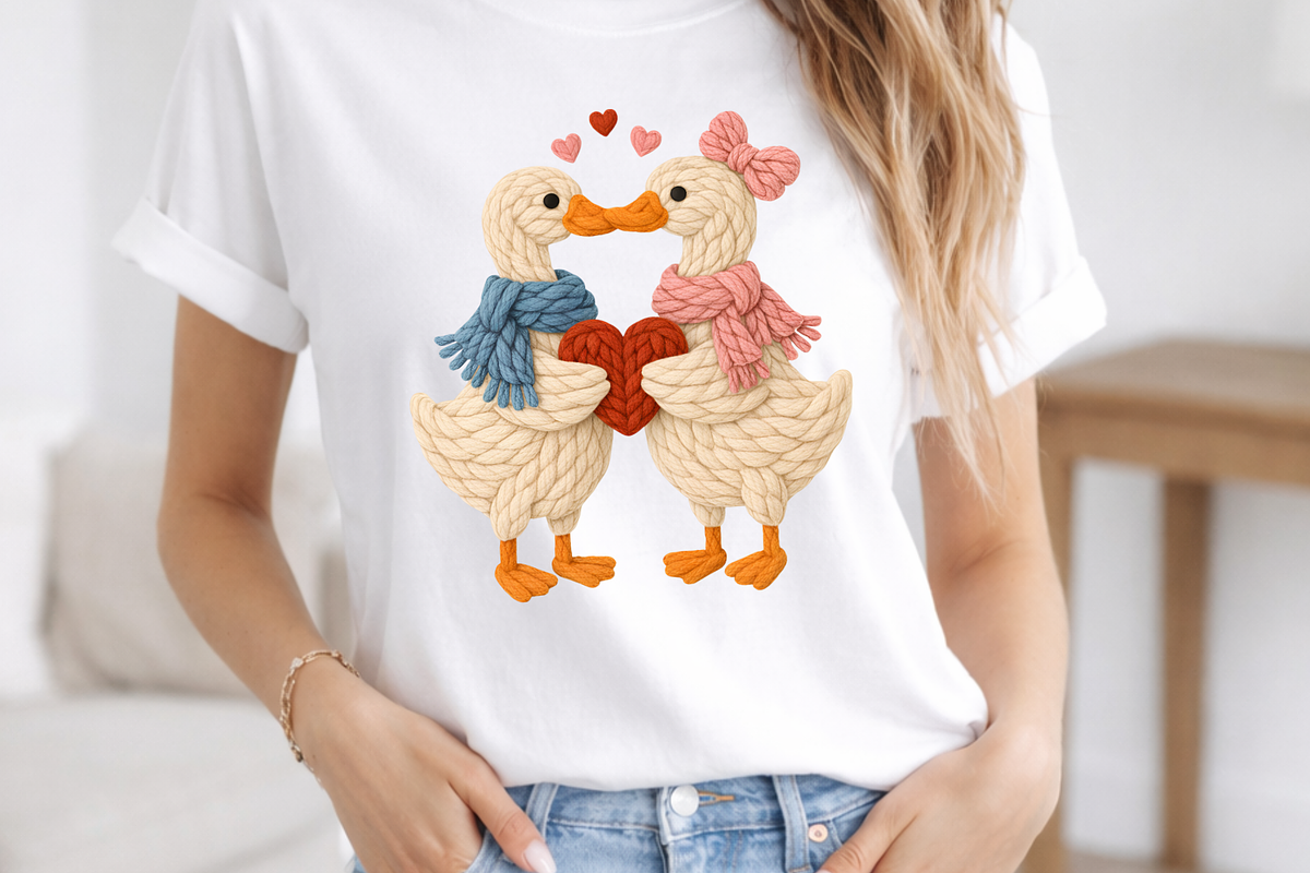 Faux Yarn Valentine Silly Goose PNG, an Animal Illustration by SugarCloudStudioArt (Photo 2 of 4)