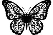 Elegant Butterfly Silhouette, an Object Graphic by Designer_Momina (Thumbnail 2 of 20)