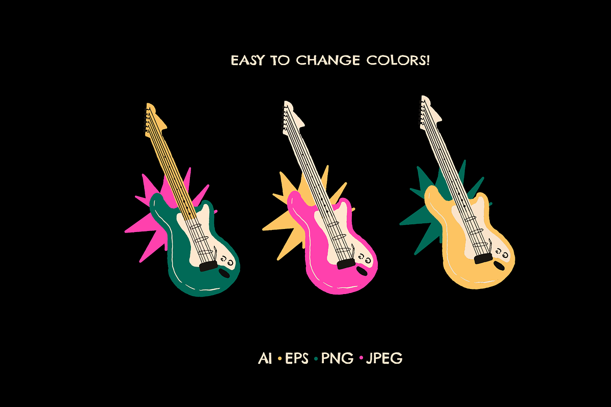Music Illustrations Vector Set, an Illustration by HeyLuisa (Photo 6 of 9)