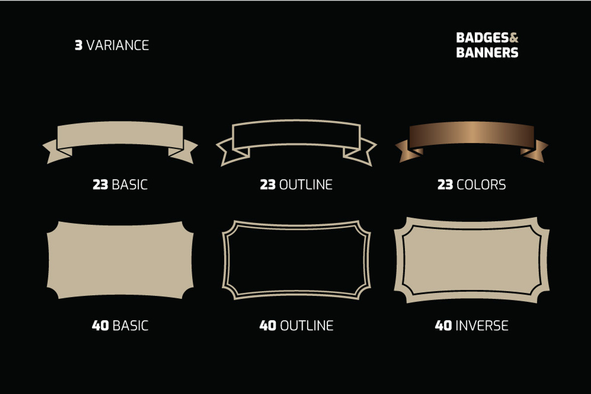 Badges & Banners Kit, an Object Graphic by Juru Rancang Graphic (Photo 3 of 5)