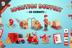 Logistics Delivery, 3D Elements