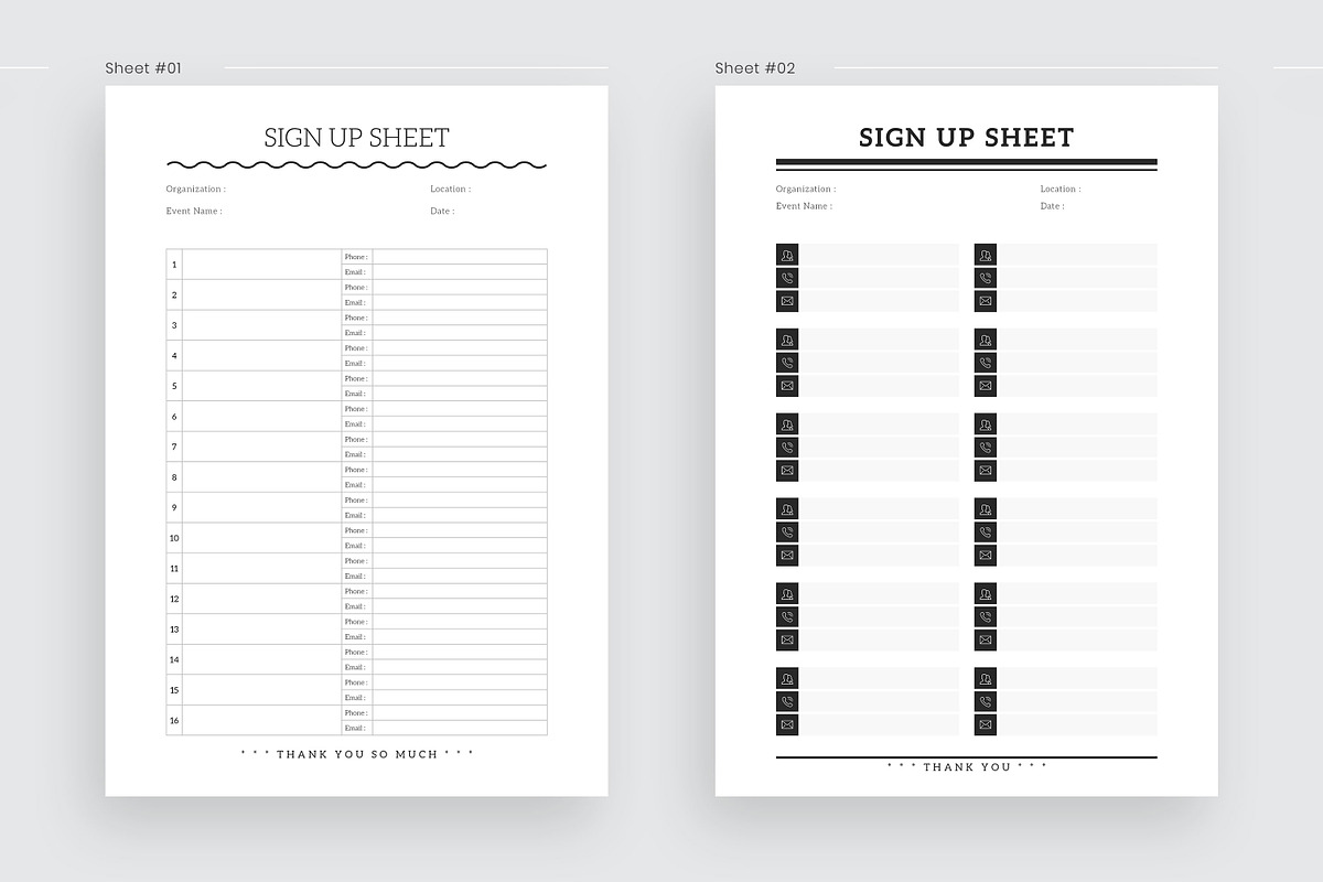 Email Sign Up Sheet, a Stationery Template by Amit Debnath (Photo 6 of 8)