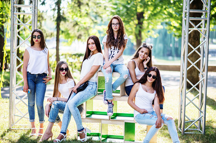 Girls in summer stock photo containing adult and attractive, a Beauty & Fashion Photo by AS photostudio