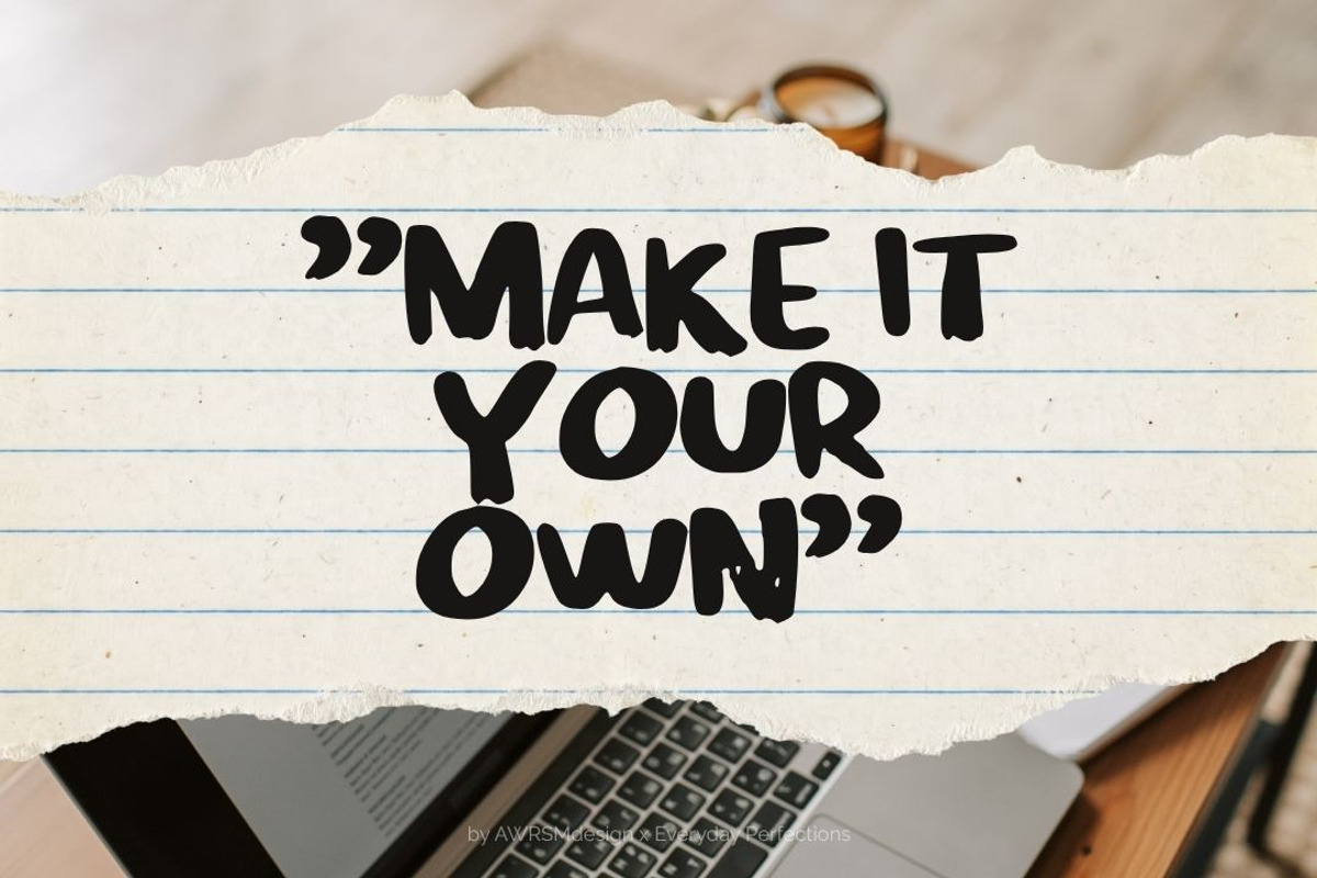 Tavreno | Bold Handwriting Font, a Handwritten Font by Everyday Perfection (Photo 4 of 5)