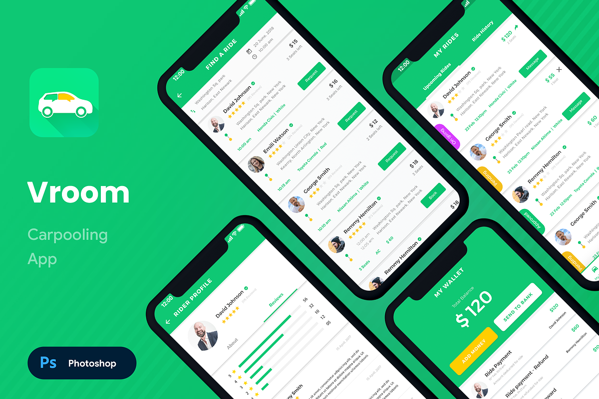 Car Pooling App| Car sharing App|Vroom